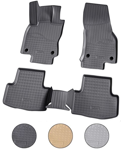 3D Gummi Fussmatten für SEAT Ateca | Typ KH7 | BJ ab 2016> | passgenau mit Rand