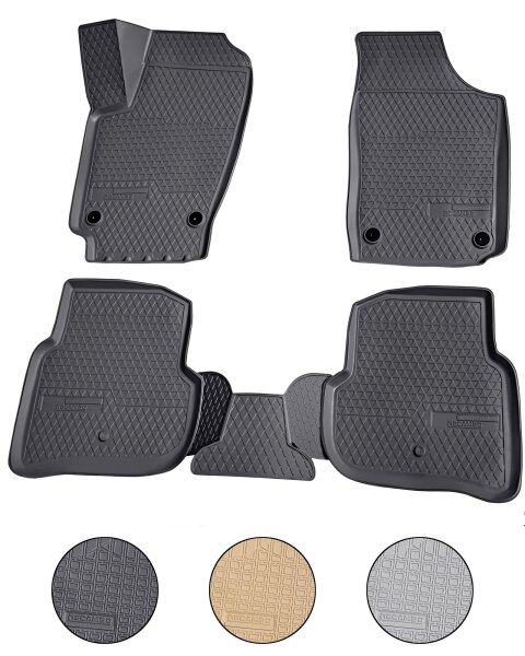3D Gummi Fussmatten für SEAT Ibiza | Typ 6J | BJ 2008-2017 | passgenau mit Rand