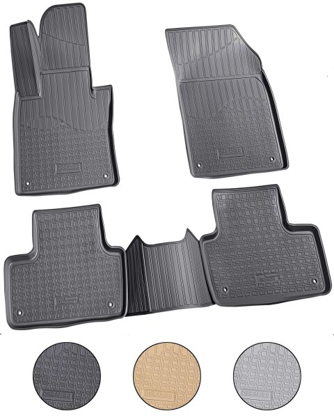 3D Gummi Fussmatten für VOLVO XC60 II | BJ ab 2017> | passgenau mit Rand