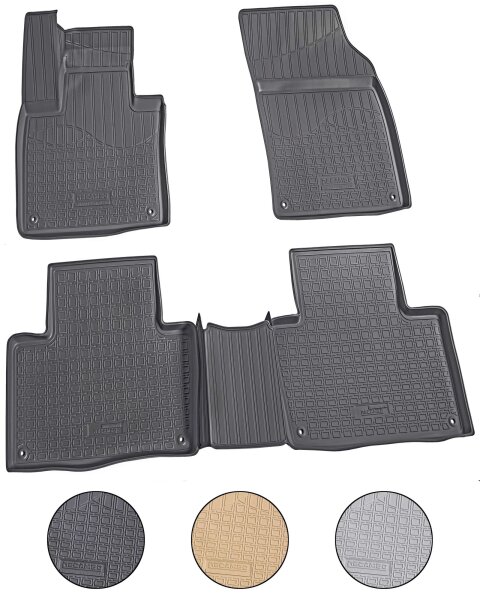 3D Gummi Fussmatten für VOLVO XC90 II | ab BJ 2015> | passgenau mit Rand