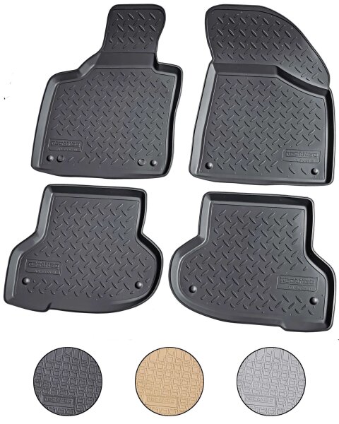 Gummi Fussmatten für AUDI A3 8P Sportback Cabrio | 2003-2013 | passgenau + Rand