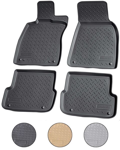 Gummi Fussmatten für AUDI A6 4F C6 Limo Allroad Avant 2004-2011 passgenau + Rand