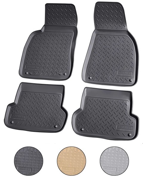 3D Gummi Fussmatten für Audi A4 | B6, B7, 8E | 2000-2008, Limo, Avant | mit Rand