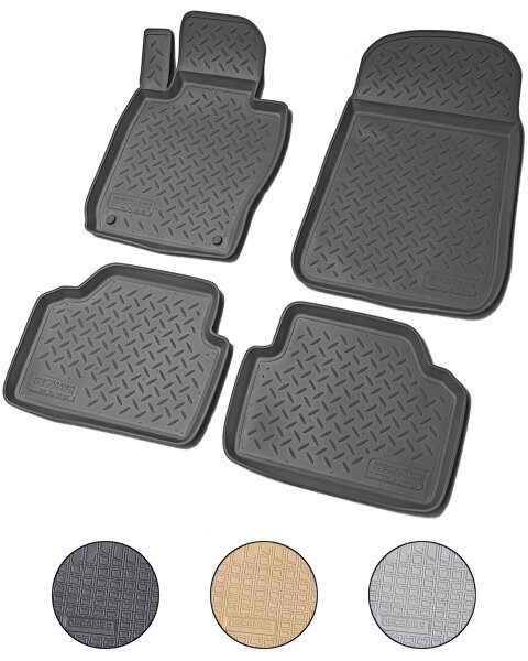Gummi Fussmatten für BMW 3er E90 E91 Limo Touring BJ 2005-2012 passgenau + Rand