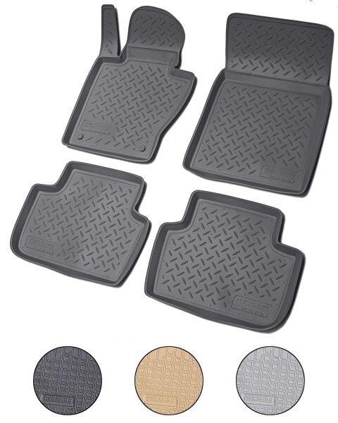 3D Gummi Fussmatten für BMW X3 E83 | BJ 2003 - 2010 | passgenau mit Rand