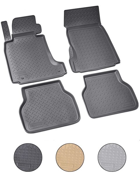 Gummi Fussmatten für BMW 5er E39 Limo Touring | BJ 1995-2004 | passgenau + Rand