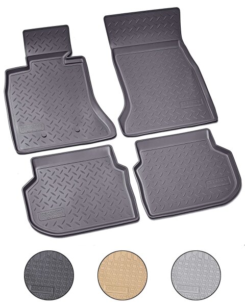 Gummi Fussmatten für BMW 5er F10 F11 Limo Touring | 2010-2013 | passgenau + Rand