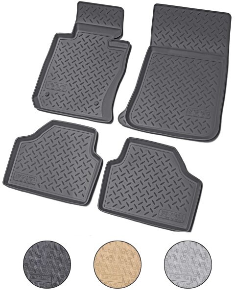 3D Gummi Fussmatten für BMW X1 E84 | BJ 2009 - 2015 | passgenau mit Rand