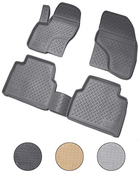 3D Gummi Fussmatten für FORD Kuga I (MK1) | BJ 2008-2013 | passgenau mit Rand