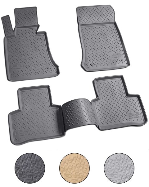 3D Gummi Fussmatten für MERCEDES GLK X204 | BJ 2008-2015 | passgenau mit Rand
