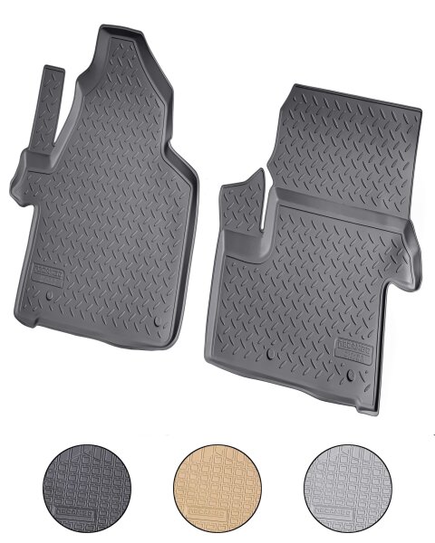 3D Gummi Fussmatten für VW Crafter | BJ 2006 - 2016 | passgenau + Rand