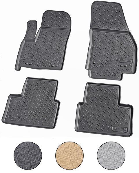 3D Gummi Fussmatten für OPEL Meriva B | BJ 2010 - 2017 | passgenau mit Rand