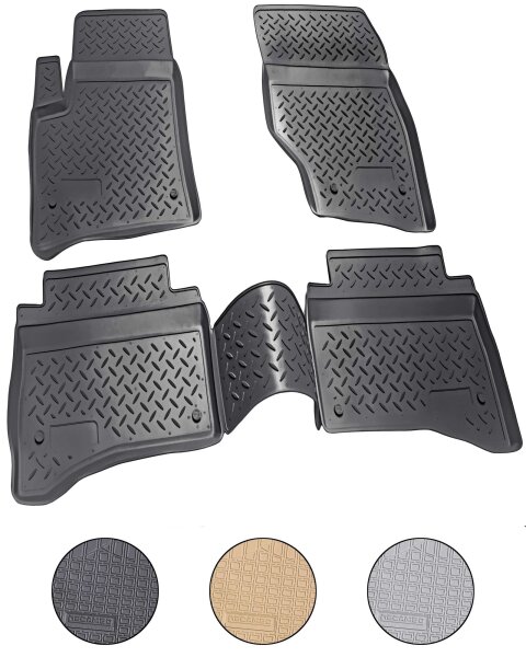 3D Gummi Fussmatten für PORSCHE Cayenne | 9PA | 2002-2010 | passgenau mit Rand