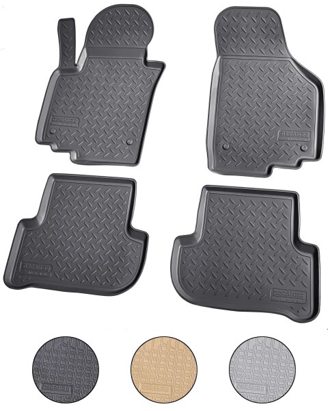 3D Gummi Fussmatten für VW Jetta V | Typ 1K | BJ 2005-2010 | passgenau + Rand