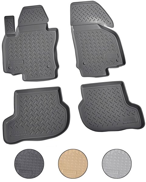 3D Gummi Fussmatten für VW Scirocco | BJ 2008 - 2017 | passgenau mit Rand