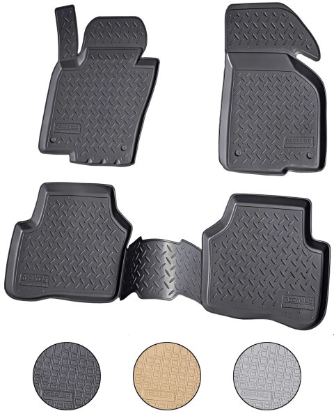 3D Gummi Fussmatten für VW Passat CC | BJ 2008 - 2016 | passgenau mit Rand