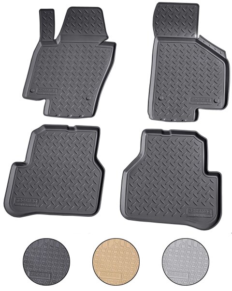 3D Gummi Fussmatten für VW Passat 3C B7 | BJ 2010 - 2014 | passgenau mit Rand