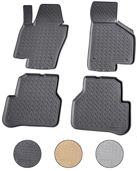3D Gummi Fussmatten für VW Passat 3C B6 | BJ 2005 - 2010 | passgenau mit Rand