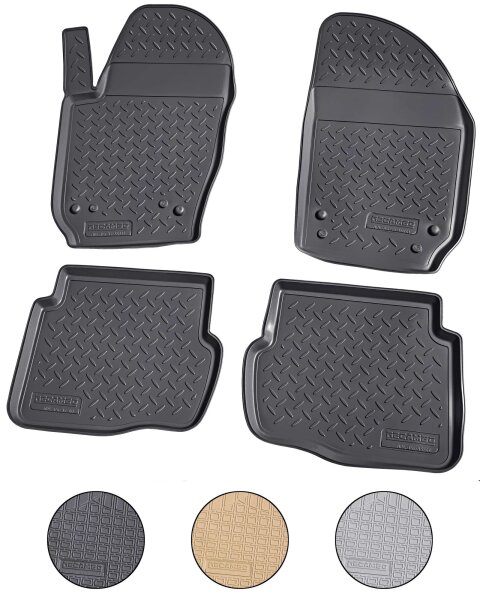 3D Gummi Fussmatten für VW Polo | Typ 9N | BJ 2001-2009 | passgenau mit Rand