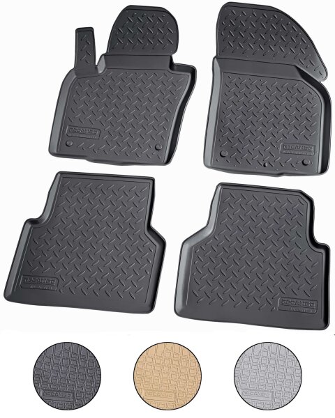 3D Gummi Fussmatten für VW Tiguan 5N | BJ 2007 - 2016 | passgenau mit Rand