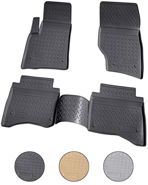 3D Gummi Fussmatten für VW Touareg | 7L | BJ 2002 - 2010 | passgenau mit Rand