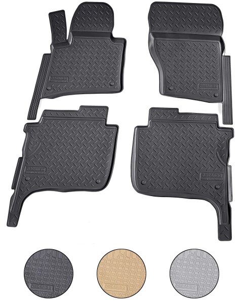 3D Gummi Fussmatten für VW Touareg | Typ 7P | 2010-2018 | passgenau mit Rand