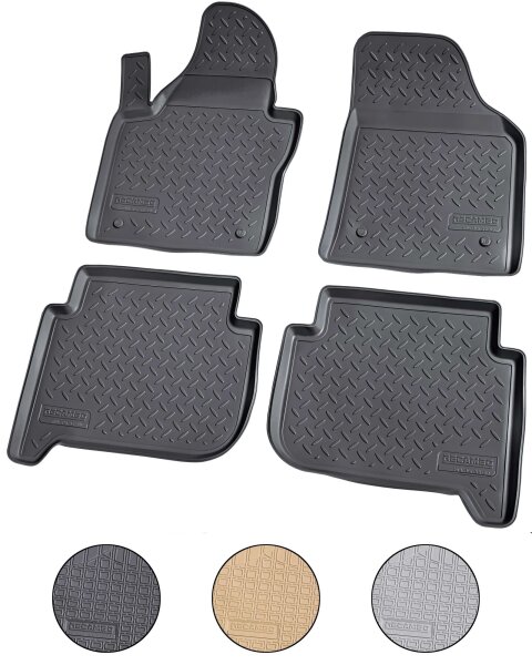 3D Gummi Fussmatten für VW Touran | 1T | BJ 2003-2015 | passgenau mit Rand
