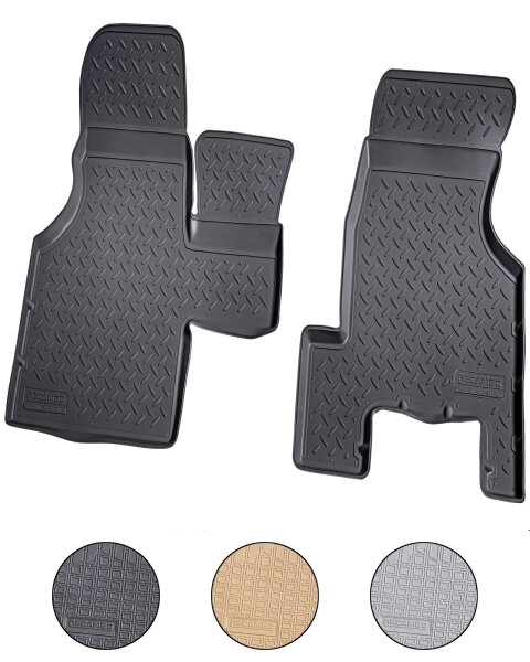 3D Gummi Fussmatten vorne für VW T4 | BJ 1990-2003 | passgenau mit Rand