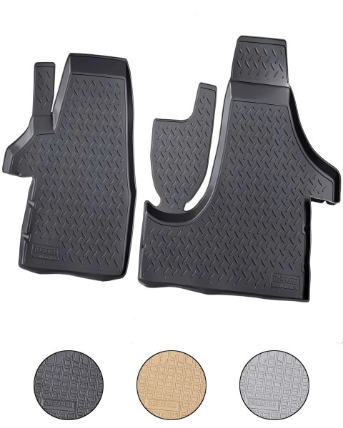 3D Gummi Fussmatten vorne für VW T5 / T6 | BJ ab 2003> | passgenau mit Rand