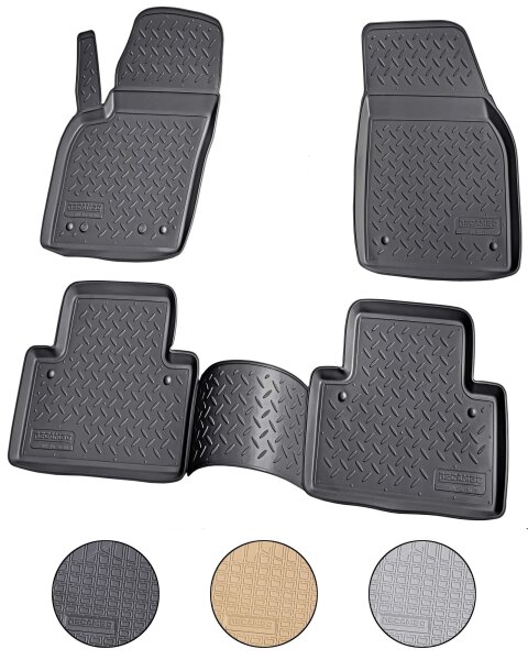 3D Gummi Fussmatten für VOLVO C30 | BJ 2006 - 2013 | passgenau mit Rand