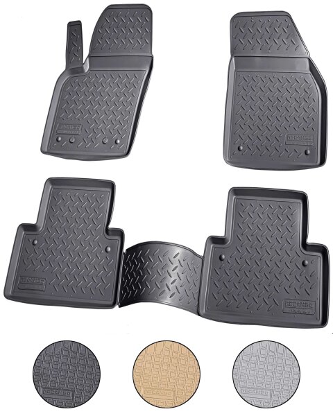 3D Gummi Fussmatten für VOLVO S40 | V50 | BJ 2004-2012 | passgenau mit Rand