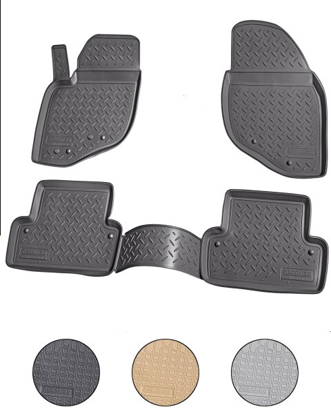 3D Gummi Fussmatten für VOLVO S60 | BJ 2000 - 2009 | passgenau mit Rand