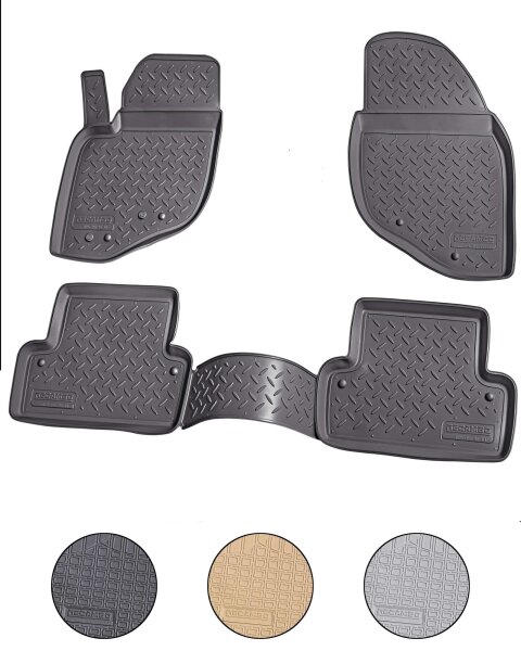 3D Gummi Fussmatten für VOLVO S80 | Typ TS | BJ 1998 - 2006 | passgenau mit Rand
