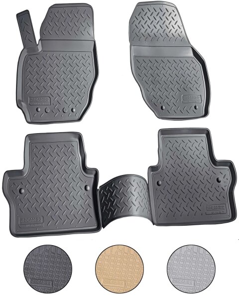 3D Gummi Fussmatten für VOLVO V70 | XC70  | BJ 2007-2016 | passgenau mit Rand