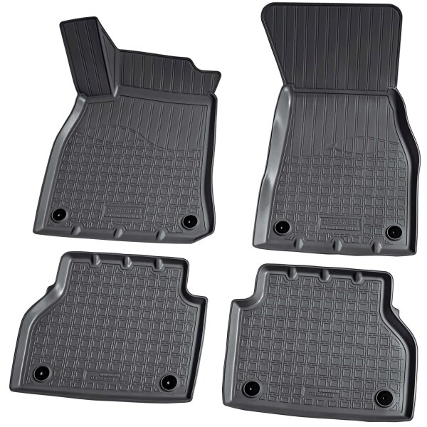 Gummi Fussmatten für AUDI A6 C8 Limo | Avant | BJ ab 2018> | passgenau + Rand