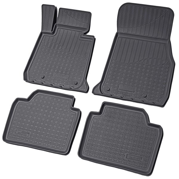 Gummi Fussmatten für BMW 3er F30 F31 F34 F35 | BJ 2011-2019 | passgenau mit Rand