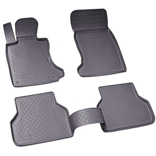 Gummi Fussmatten für BMW 5er E60 E61 Limo Touring | 2003-2010 | passgenau + Rand