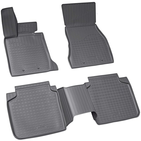 3D Gummi Fussmatten für BMW 7er G12 LANG | BJ ab 2015> | passgenau mit Rand