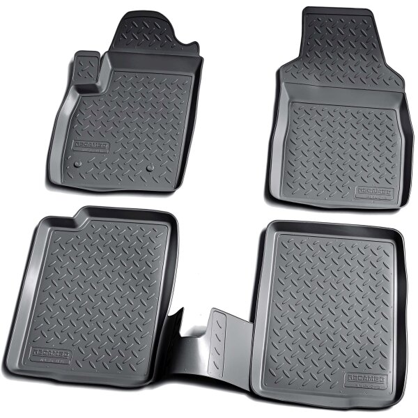 3D Gummi Fussmatten für FIAT Panda | Typ 169 | BJ 2003-2012 |  passgenau + Rand