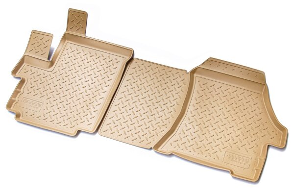 Gummi Fussmatten für CITROEN Jumper | FIAT Ducato | ab BJ 2006> | beige mit Rand