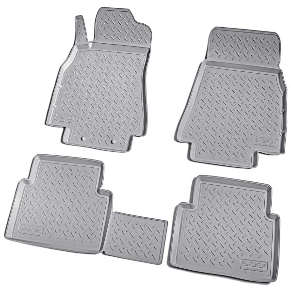 3D Gummi Fussmatten für MERCEDES A-Klasse | W169 | 2004-2012 | grau mit Rand