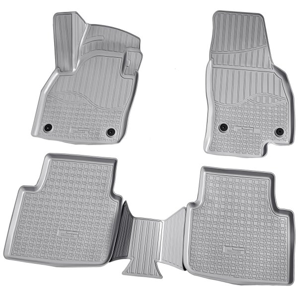 3D Gummi Fußmatten für SEAT Arona | Typ KJ7 | Bj ab 2017> | grau mit Rand