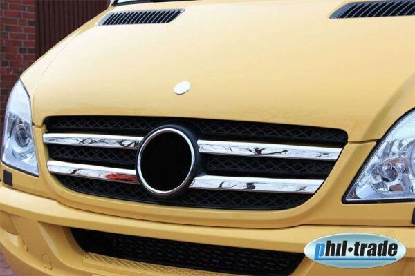 Edelstahl Kühlergrill Leisten chrom für MERCEDES SPRINTER W906 | BJ 2006-2013