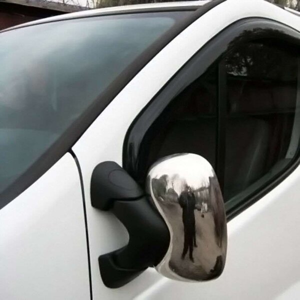 Edelstahl Spiegelkappen Set für Opel Vivaro A Nissan Primastar Renault Trafic II
