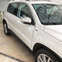 Edelstahl Chrom Spiegelkappen Set für VW Tiguan Yeti Sharan II Alhambra II Auto