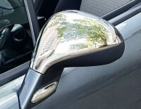 1 Set Edelstahl Spiegel Kappen V2A Chrom für Peugeot 207 308 I (2007-2015)