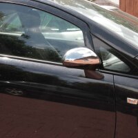 Edelstahl Chrom Spiegelkappen für OPEL CORSA D | CORSA E | Bj 2006-2019