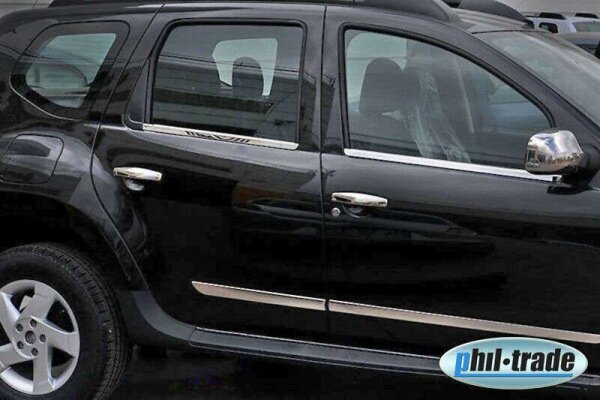 Edelstahl Fensterleisten Chrom für MB CITAN 415, RENAULT KANGOO II | für 4 Türen