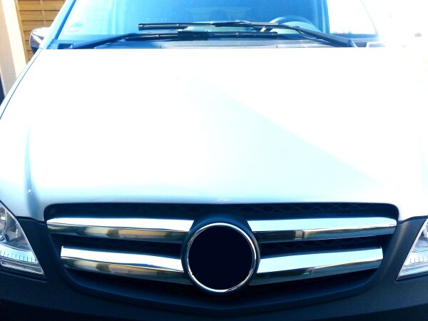 Edelstahl Kühlergrill Leisten für MERCEDES VITO W639 FACELIFT / MOPF | 2010-2014