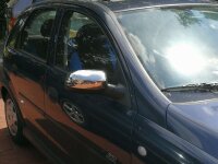 Edelstahl Spiegelkappen Chrom für OPEL CORSA C | Bj 2000-2006